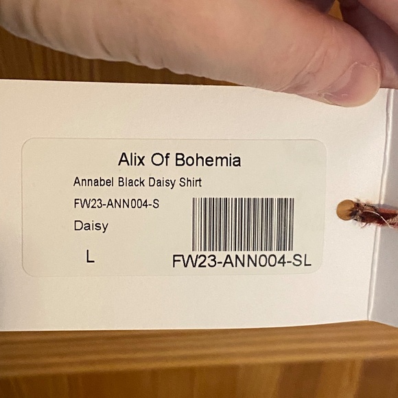 NWT ALIX OF BOHEMIA Annabel Black Daisy Shirt - Picture 9 of 10